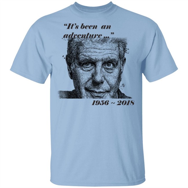 Anthony Bourdain Middle Finger 1956 - 2018 Shirt DEATH MEMORIAL DESIGN It's been adventure white shirt graphic tees Anthony Bourdain Middle Finger 1956 - 2018 Shirt DEATH MEMORIAL DESIGN It's been adventure white shirt graphic tees