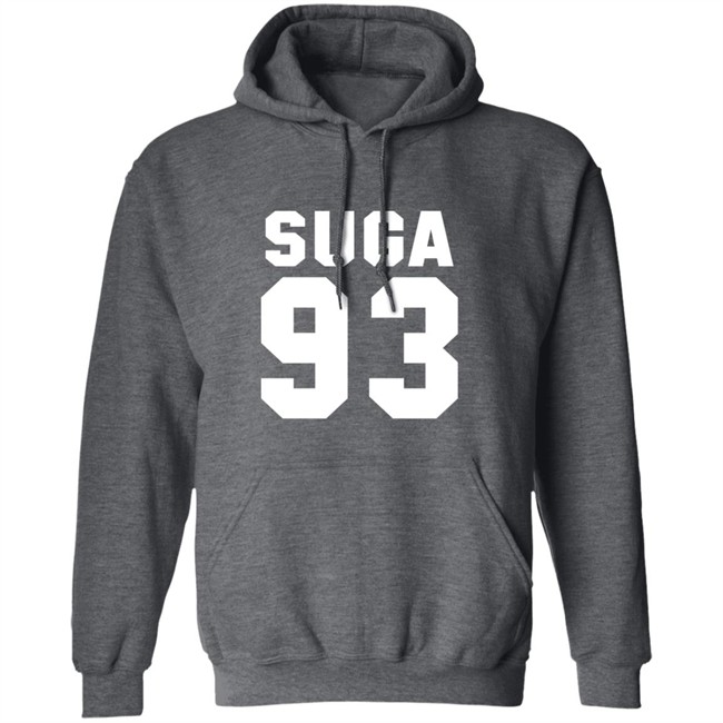 Suga 93 Hoodie BTS Suga 93 Black Hooded Sweatshirt Suga 93 Hoodie BTS Suga 93 Black Hooded Sweatshirt