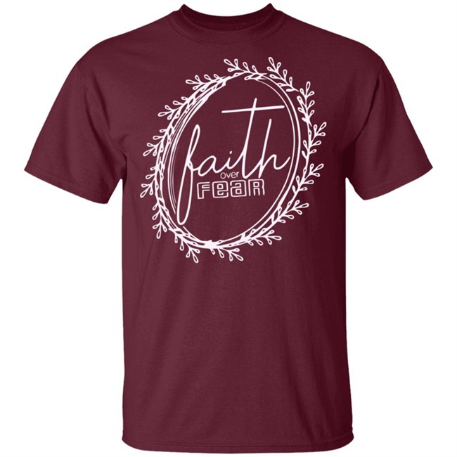 Faith Over Fear Shirt Summer Casual Christian Inspirational Graphic Tees Tops Faith Over Fear Shirt Summer Casual Christian Inspirational Graphic Tees Tops