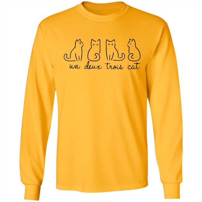 NWOT Un Deux Trois Cat Bright Yellow Sweatshirt NWOT Un Deux Trois Cat Bright Yellow Sweatshirt