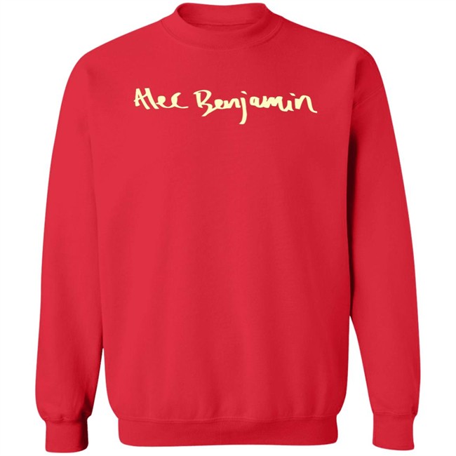 Alec Benjamin Red Embroidered Hoodie Red Embroidered Hooded Sweatshirt Alec Benjamin Red Embroidered Hoodie Red Embroidered Hooded Sweatshirt