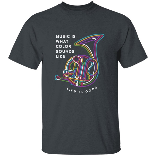 Life Is Good Music Color Horn T Shirt Music Color Horn Black Shirts Life Is Good Music Color Horn T Shirt Music Color Horn Black Shirts