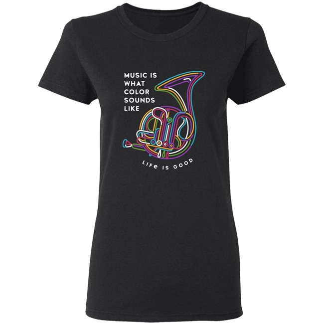 Life Is Good Music Color Horn T Shirt Music Color Horn Black Shirts Life Is Good Music Color Horn T Shirt Music Color Horn Black Shirts