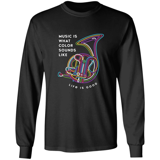 Life Is Good Music Color Horn T Shirt Music Color Horn Black Shirts Life Is Good Music Color Horn T Shirt Music Color Horn Black Shirts