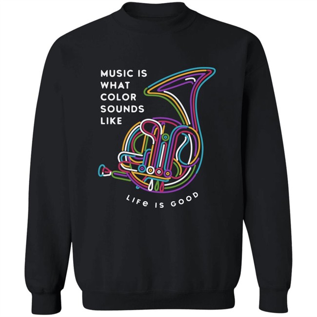 Life Is Good Music Color Horn T Shirt Music Color Horn Black Shirts Life Is Good Music Color Horn T Shirt Music Color Horn Black Shirts
