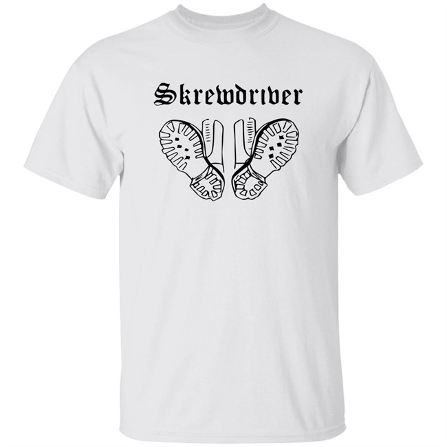 Skrewdriver Shirt Skrewdriver Boots and Braces Black T Shirt