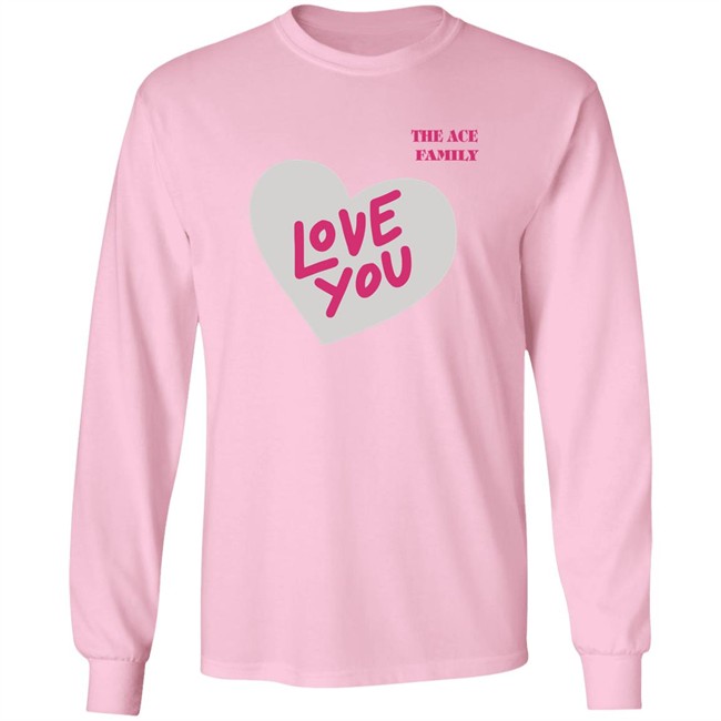 Shop Ace Family Love You Hoodie Love You Shop Ace Family Pink Hooded Sweatshirt Shop Ace Family Love You Hoodie Love You Shop Ace Family Pink Hooded Sweatshirt