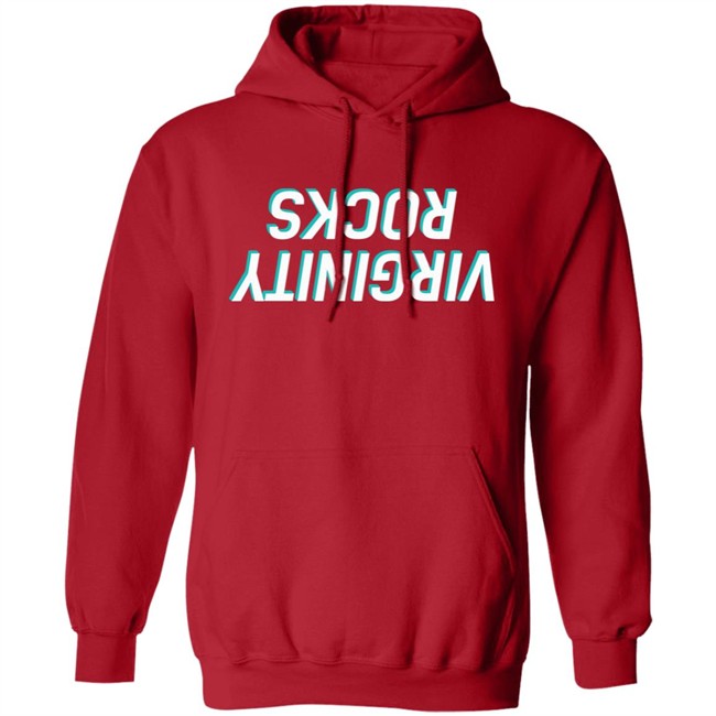 Danny Duncan Virginity Rocks Mirrored Hoodie Virginity Rocks Mirrored Danny Duncan Red Hooded Sweatshirt