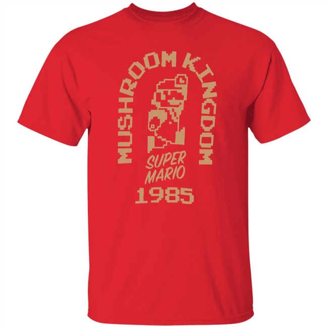 Super Mario 35th anniversary Mushroom Kingdom 1985 T Shirt Super Mario 35th anniversary Mushroom Kingdom 1985 T Shirt