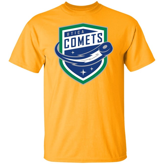 Utica Comets’ Popular Puck The White T-shirts Utica Comets’ Popular Puck The White T-shirts