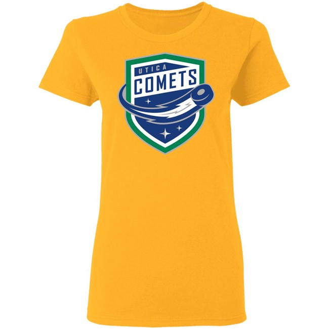 Utica Comets’ Popular Puck The White T-shirts Utica Comets’ Popular Puck The White T-shirts