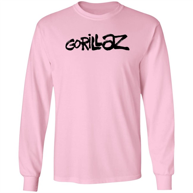 Gorillaz Brushed Font T Shirt Brushed Font Gorillaz Pink Shirts Gorillaz Brushed Font T Shirt Brushed Font Gorillaz Pink Shirts