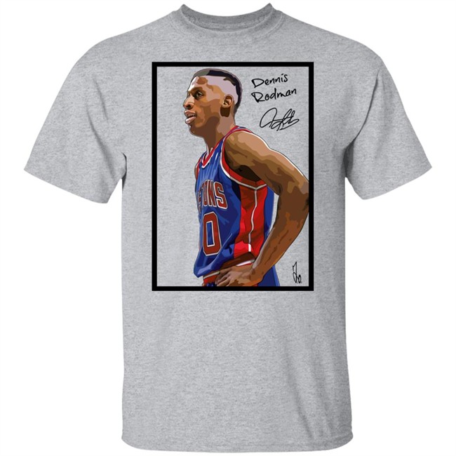 Dennis Rodman Bad Boy Basketball Pictions 10 White Shirt Dennis Rodman Bad Boy Basketball Pictions 10 White Shirt