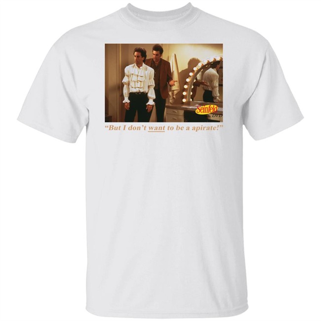 Vintage 1994 Seinfeld The Puffy Audio DVD But I Don't want to be a apirate White T Shirt Vintage 1994 Seinfeld The Puffy Audio DVD But I Don't want to be a apirate White T Shirt