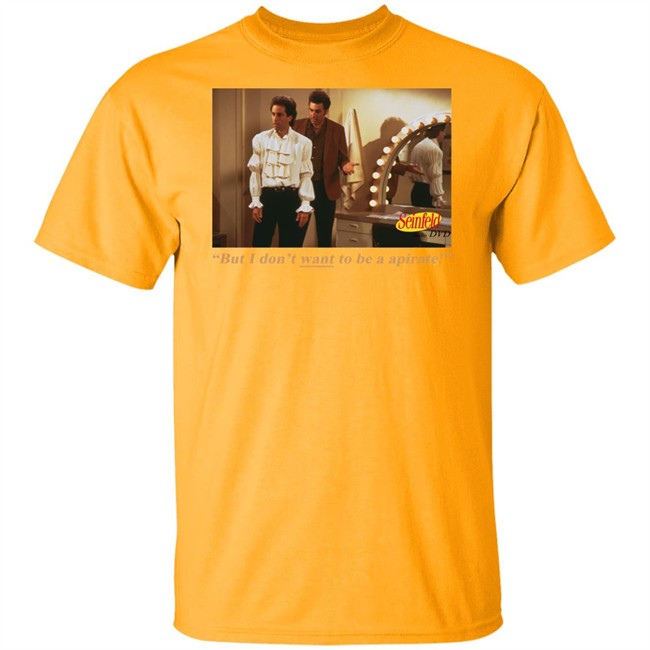 Vintage 1994 Seinfeld The Puffy Audio DVD But I Don't want to be a apirate White T Shirt Vintage 1994 Seinfeld The Puffy Audio DVD But I Don't want to be a apirate White T Shirt