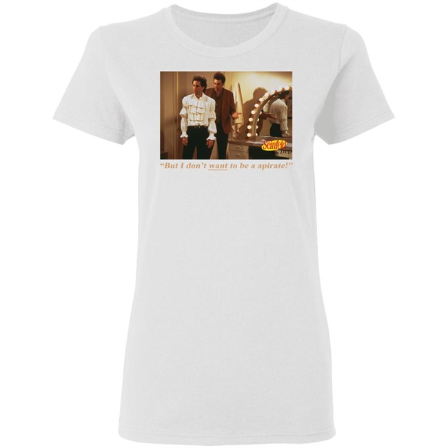 Vintage 1994 Seinfeld The Puffy Audio DVD But I Don't want to be a apirate White T Shirt Vintage 1994 Seinfeld The Puffy Audio DVD But I Don't want to be a apirate White T Shirt