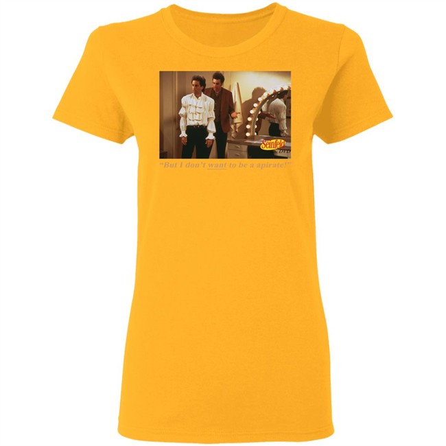 Vintage 1994 Seinfeld The Puffy Audio DVD But I Don't want to be a apirate White T Shirt Vintage 1994 Seinfeld The Puffy Audio DVD But I Don't want to be a apirate White T Shirt