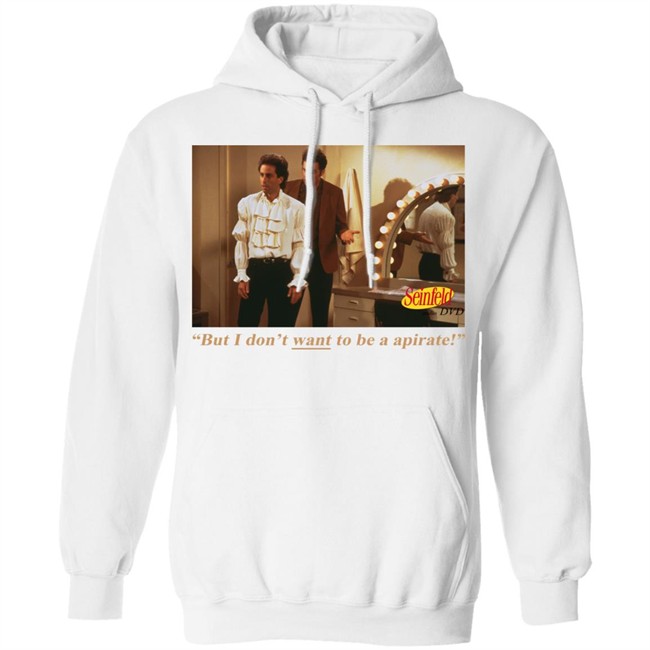 Vintage 1994 Seinfeld The Puffy Audio DVD But I Don't want to be a apirate White T Shirt Vintage 1994 Seinfeld The Puffy Audio DVD But I Don't want to be a apirate White T Shirt