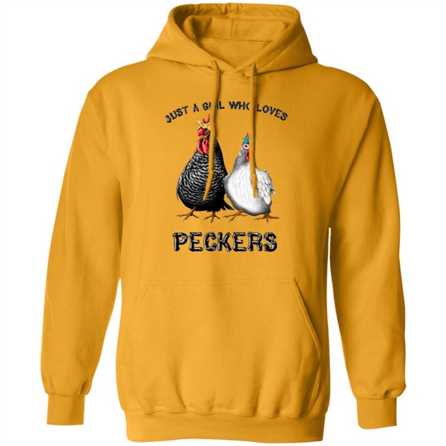 Chicken Just A Girl Who Loves Peckers White Shirt Chicken Just A Girl Who Loves Peckers White Shirt