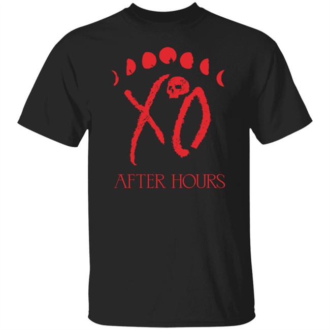 The Weeknd Merch Xo Logo Moon Phase Tee
