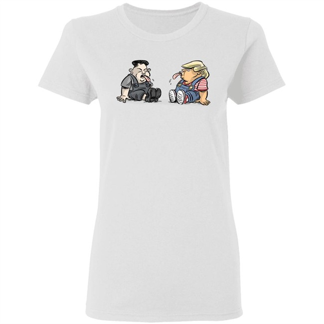Trump Kim Jong Un Funny Cute White Tee Shirts Trump Kim Jong Un Funny Cute White Tee Shirts