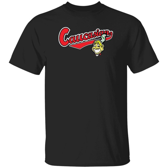 Caucasians T Shirt Cleveland Caucasians Mascot Navy T Shirt Caucasians T Shirt Cleveland Caucasians Mascot Navy T Shirt