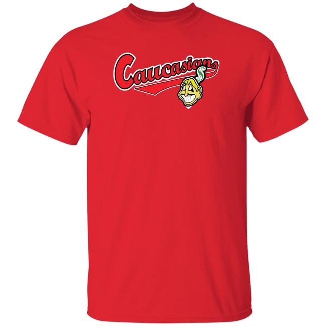 Caucasians T Shirt Cleveland Caucasians Mascot Navy T Shirt Caucasians T Shirt Cleveland Caucasians Mascot Navy T Shirt