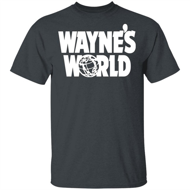 Waynes World Wayne Stock Retro Movie Big Logo Black Shirt Waynes World Wayne Stock Retro Movie Big Logo Black Shirt