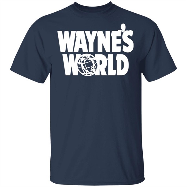 Waynes World Wayne Stock Retro Movie Big Logo Black Shirt Waynes World Wayne Stock Retro Movie Big Logo Black Shirt