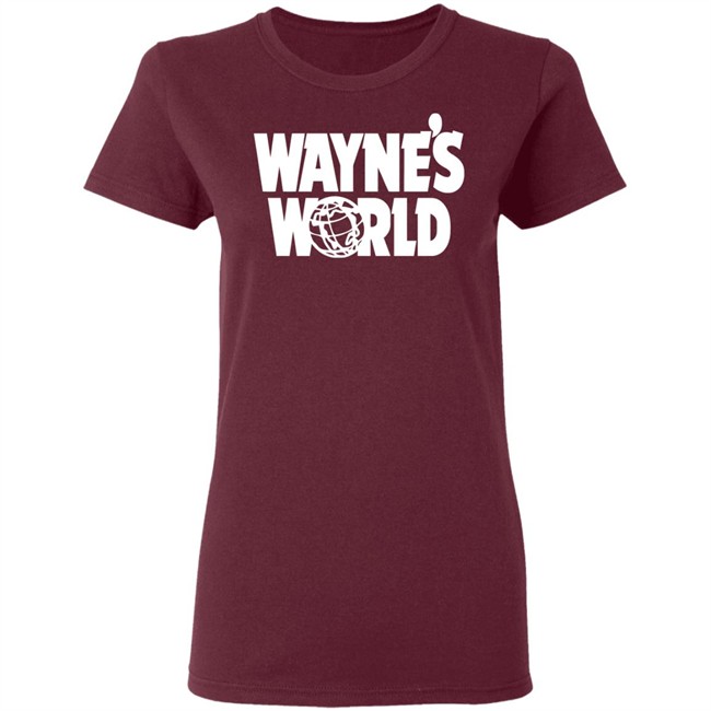 Waynes World Wayne Stock Retro Movie Big Logo Black Shirt Waynes World Wayne Stock Retro Movie Big Logo Black Shirt