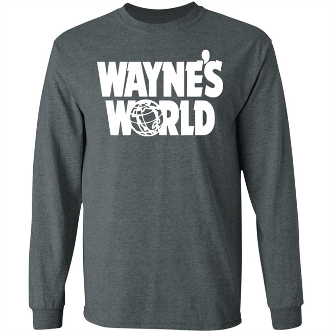 Waynes World Wayne Stock Retro Movie Big Logo Black Shirt Waynes World Wayne Stock Retro Movie Big Logo Black Shirt