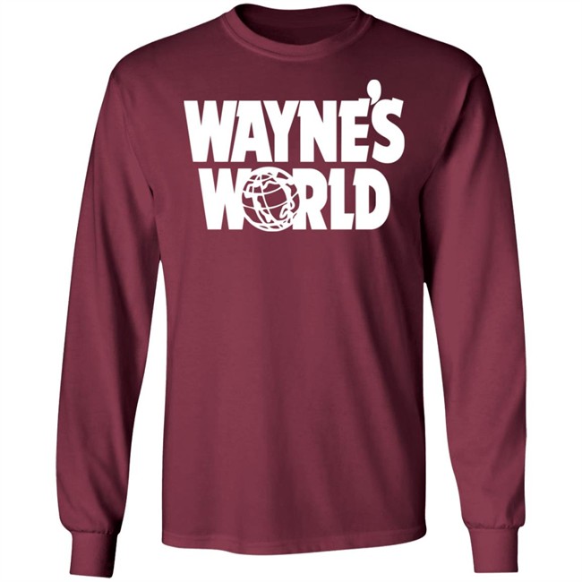 Waynes World Wayne Stock Retro Movie Big Logo Black Shirt Waynes World Wayne Stock Retro Movie Big Logo Black Shirt