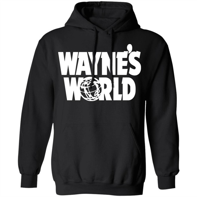 Waynes World Wayne Stock Retro Movie Big Logo Black Shirt Waynes World Wayne Stock Retro Movie Big Logo Black Shirt