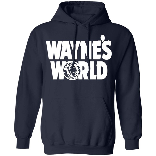 Waynes World Wayne Stock Retro Movie Big Logo Black Shirt Waynes World Wayne Stock Retro Movie Big Logo Black Shirt