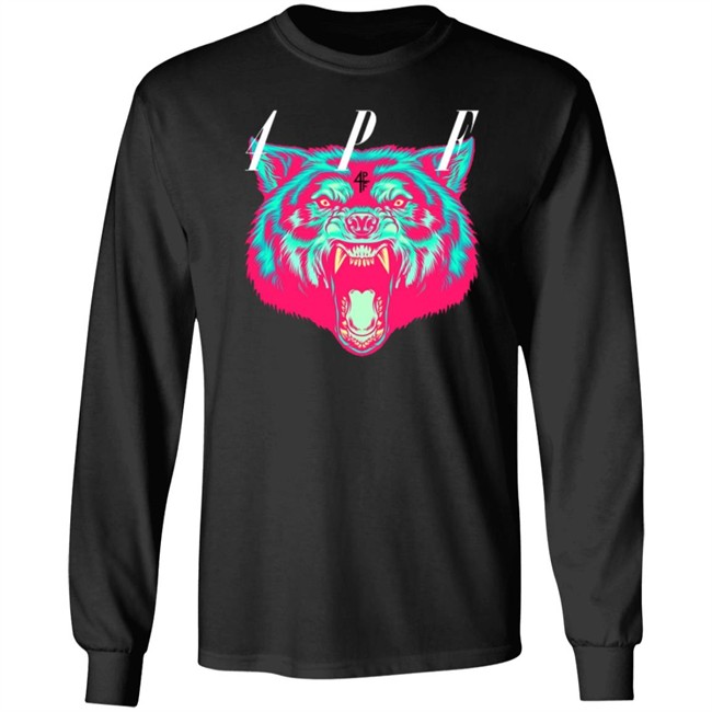 Wolf 4PF T Shirt 4PF WOLF T-SHIRT WITH GRAPHIC ON FRONT Black Shirts Wolf 4PF T Shirt 4PF WOLF T-SHIRT WITH GRAPHIC ON FRONT Black Shirts