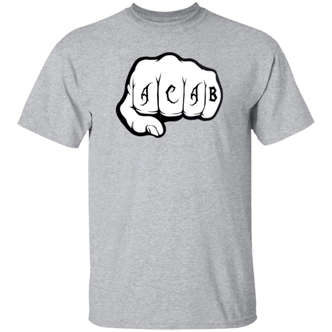 Acab Shirt Ultras ACAB Knock-Out WhiteT Shirts Acab Shirt Ultras ACAB Knock-Out WhiteT Shirts