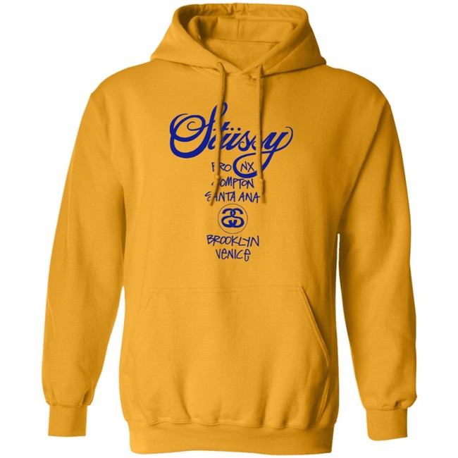 WORLD TOUR Stussy T Shirt WMNS Bronx Compton Santa Ana BrookLyn Venice Yellow Shirts WORLD TOUR Stussy T Shirt WMNS Bronx Compton Santa Ana BrookLyn Venice Yellow Shirts
