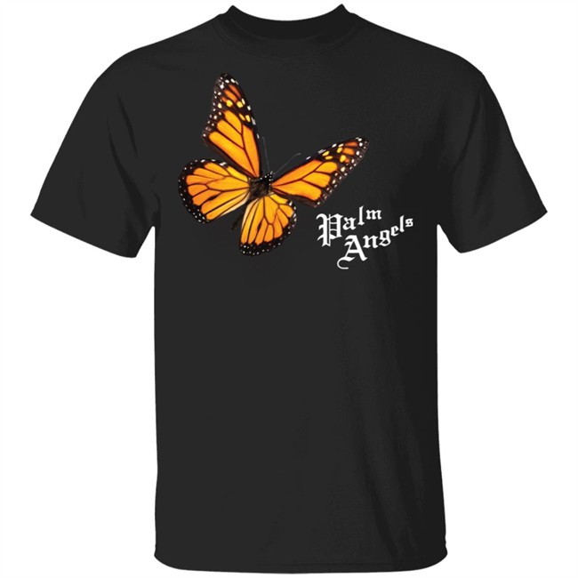 Butterfly Palm Angels Shirt Butterfly Black T Shirts Butterfly Palm Angels Shirt Butterfly Black T Shirts