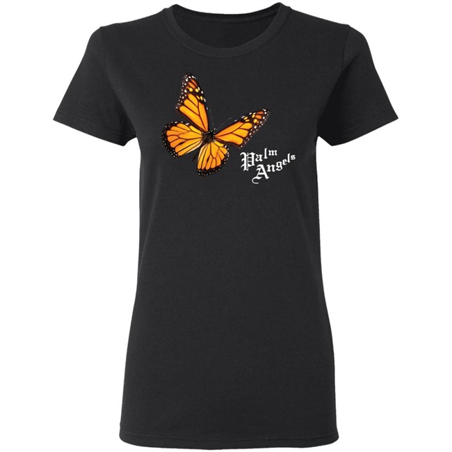 Butterfly Palm Angels Shirt Butterfly Black T Shirts Butterfly Palm Angels Shirt Butterfly Black T Shirts