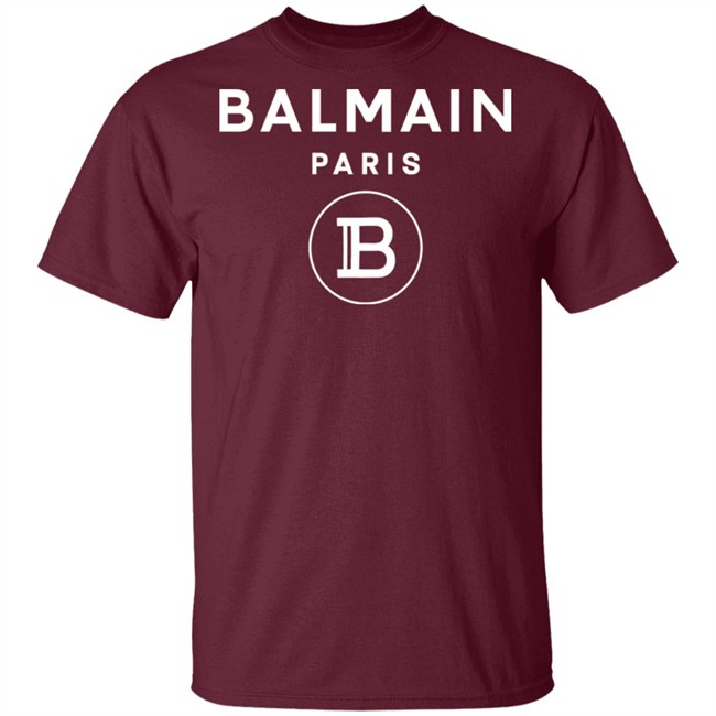 Balmain Paris Logo Shirt Black cotton T-shirt with white Balmain Paris logo Balmain Paris Logo Shirt Black cotton T-shirt with white Balmain Paris logo