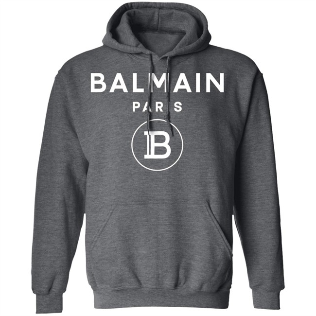 Balmain Paris Logo Shirt Black cotton T-shirt with white Balmain Paris logo Balmain Paris Logo Shirt Black cotton T-shirt with white Balmain Paris logo