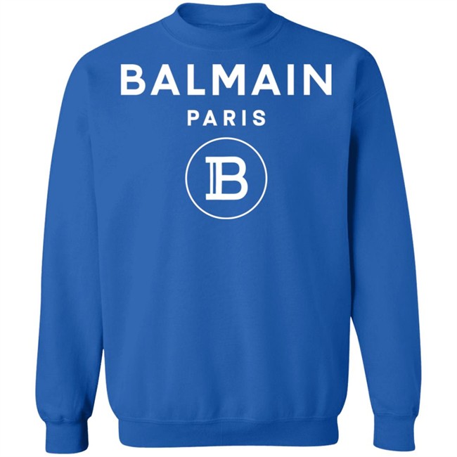 Balmain Paris Logo Shirt Black cotton T-shirt with white Balmain Paris logo Balmain Paris Logo Shirt Black cotton T-shirt with white Balmain Paris logo