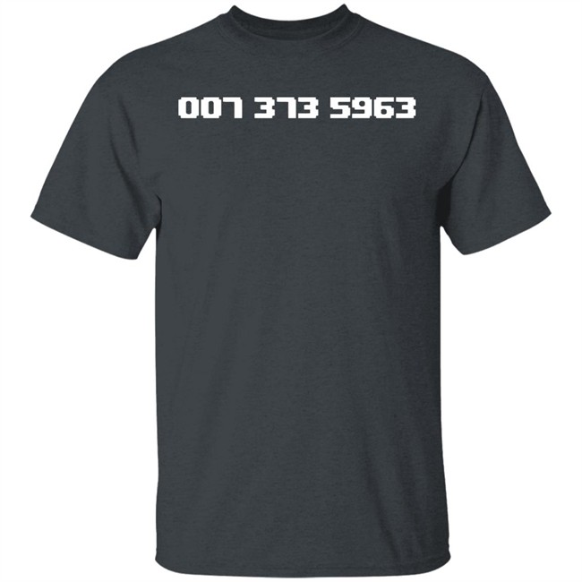 007 373 5963 Shirt Famous 90s Video Game Codes Black T Shirts 007 373 5963 Shirt Famous 90s Video Game Codes Black T Shirts