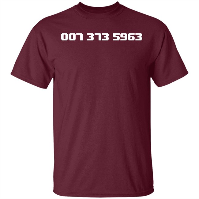 007 373 5963 Shirt Famous 90s Video Game Codes Black T Shirts 007 373 5963 Shirt Famous 90s Video Game Codes Black T Shirts