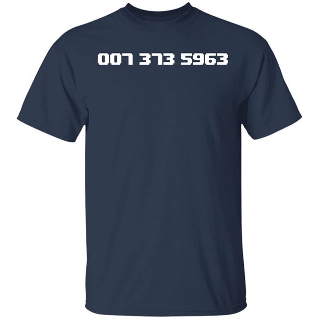 007 373 5963 Shirt Famous 90s Video Game Codes Black T Shirts 007 373 5963 Shirt Famous 90s Video Game Codes Black T Shirts