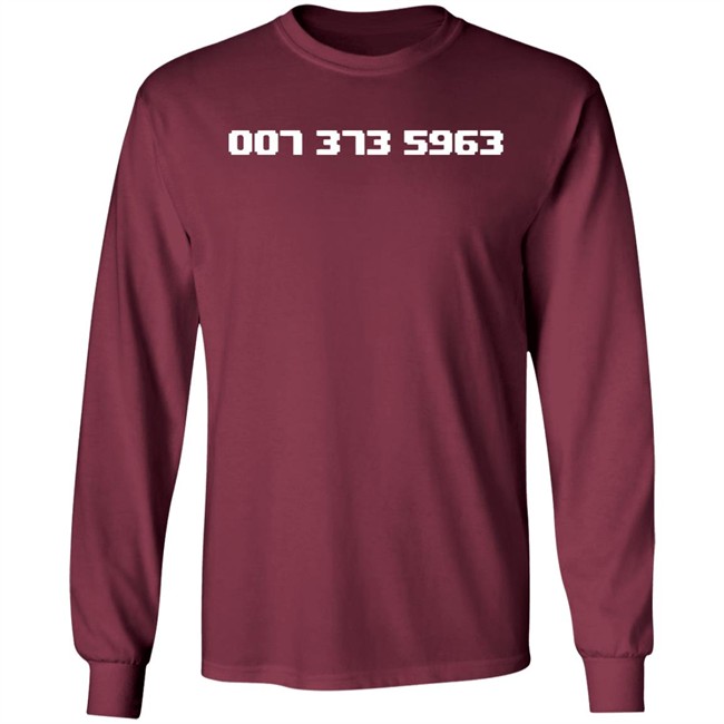 007 373 5963 Shirt Famous 90s Video Game Codes Black T Shirts 007 373 5963 Shirt Famous 90s Video Game Codes Black T Shirts