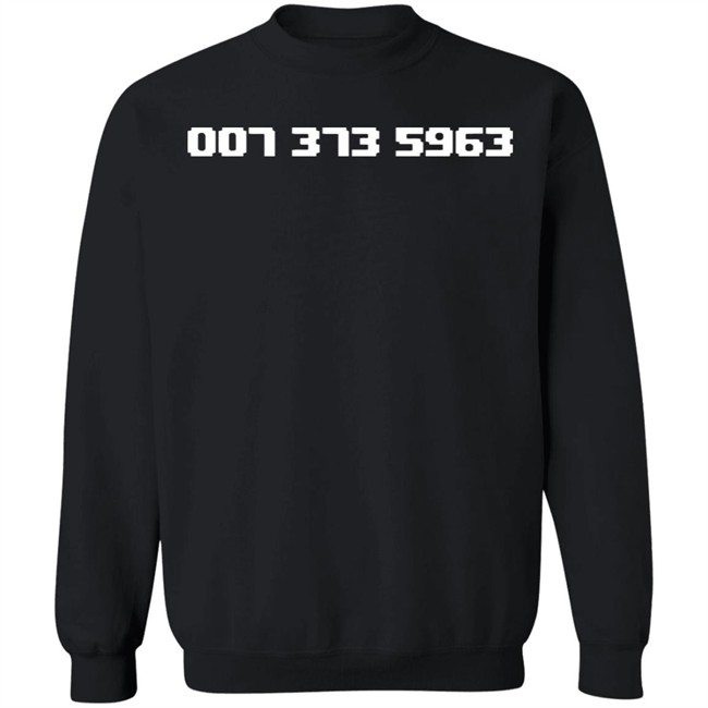 007 373 5963 Shirt Famous 90s Video Game Codes Black T Shirts 007 373 5963 Shirt Famous 90s Video Game Codes Black T Shirts