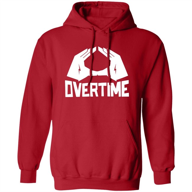 Overtime Shoutout Ot Hoodie Shoutout Ot Overtime Red Hooded Sweatshirt Overtime Shoutout Ot Hoodie Shoutout Ot Overtime Red Hooded Sweatshirt